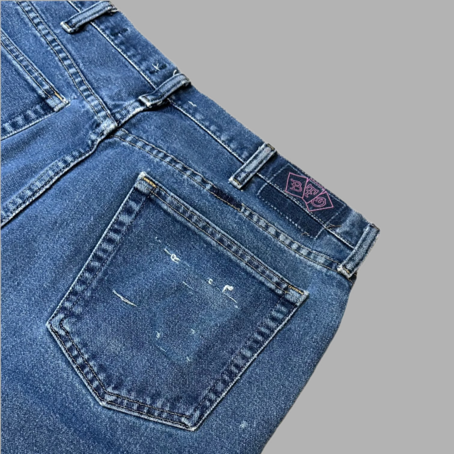 Patchwork Jorts Blue Tactic
