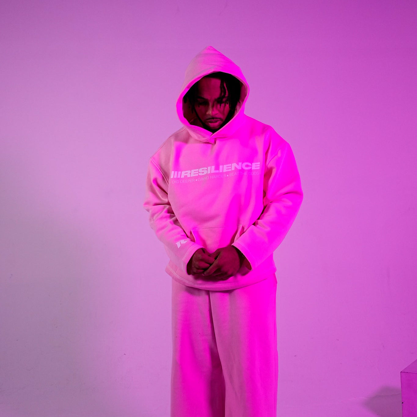 Handmade Pink Drift Hoodie
