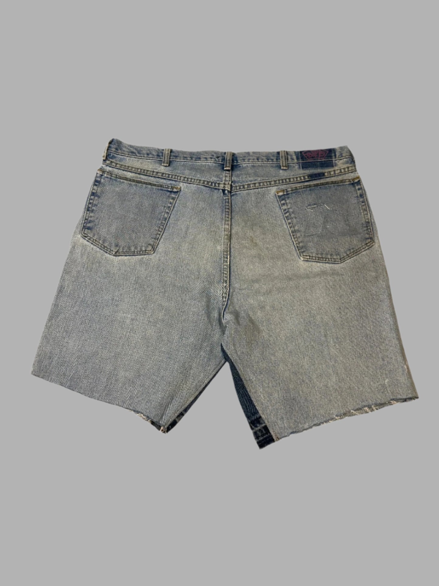 Patchwork Jorts Code Blue