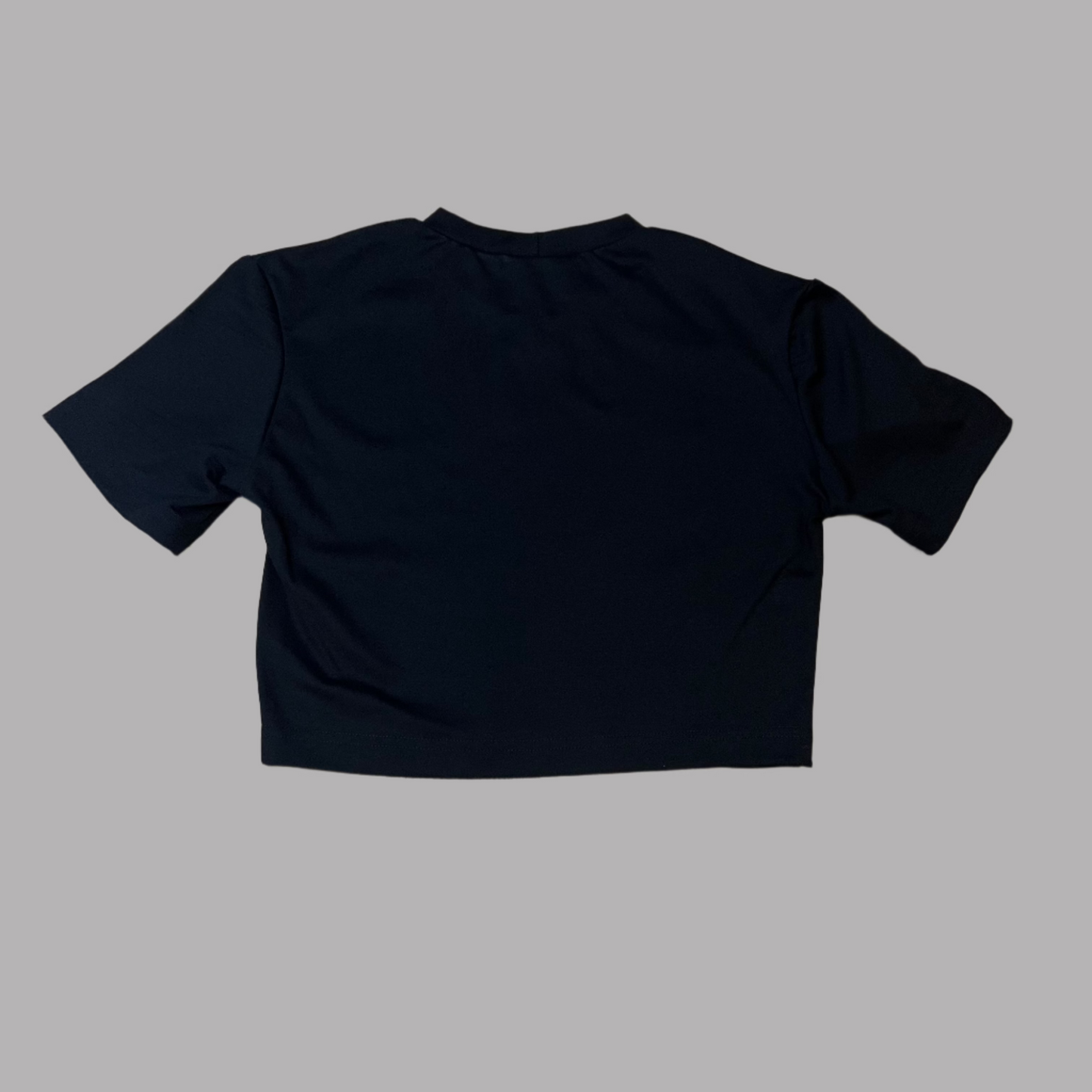 Handmade Lady of Chance Crop Tee Black