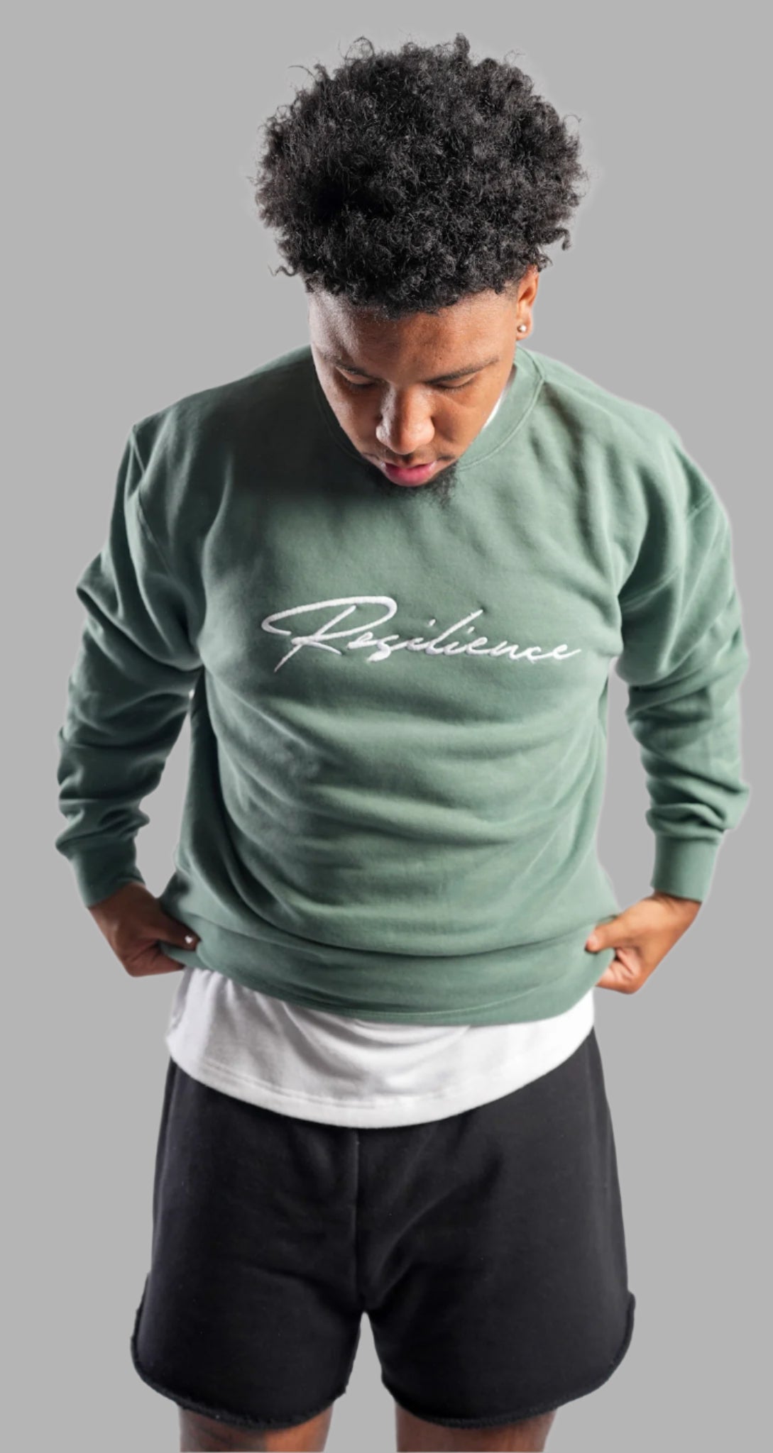 Embroidered Crewneck Forest