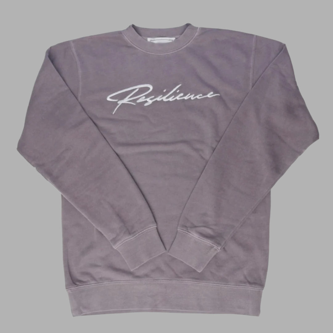 Embroidered Crewneck Wisteria